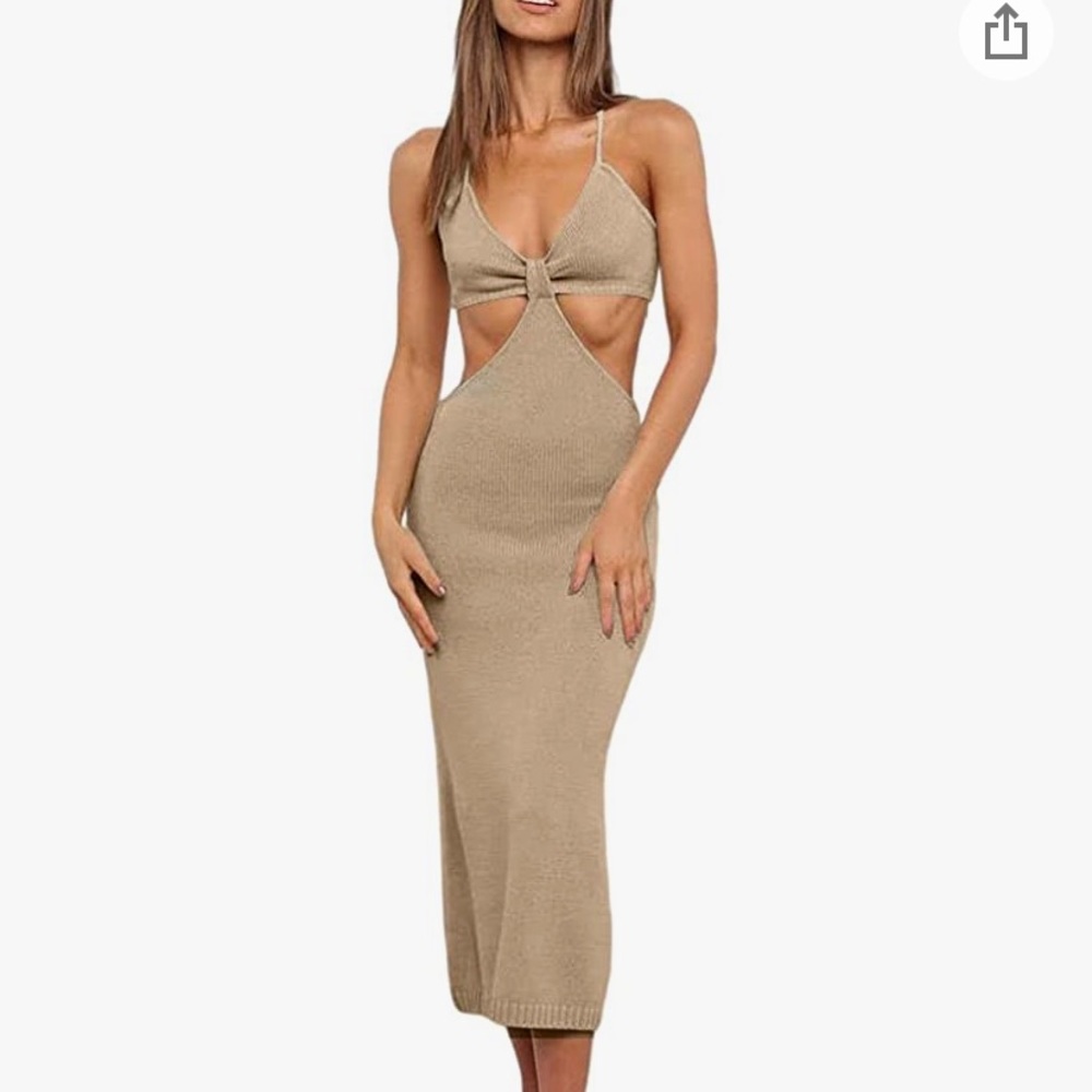 Midi Bodycon Cut Out Dress Size M